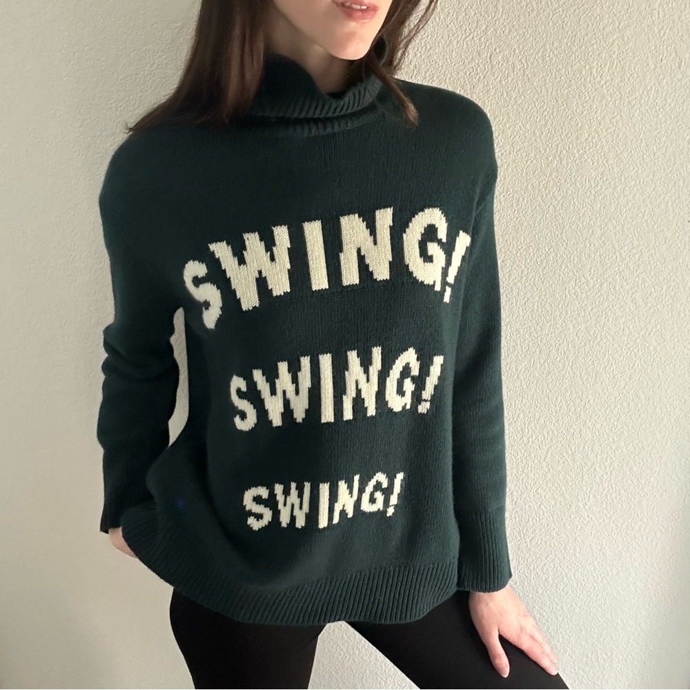 Rare ⛳️ Sandro “Swing” Golf Mock Turtleneck Sweater